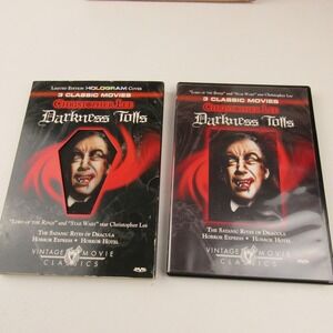 Christopher Lee Darkness Tolls 3 Classic Movies DVD‎ Limited Edition